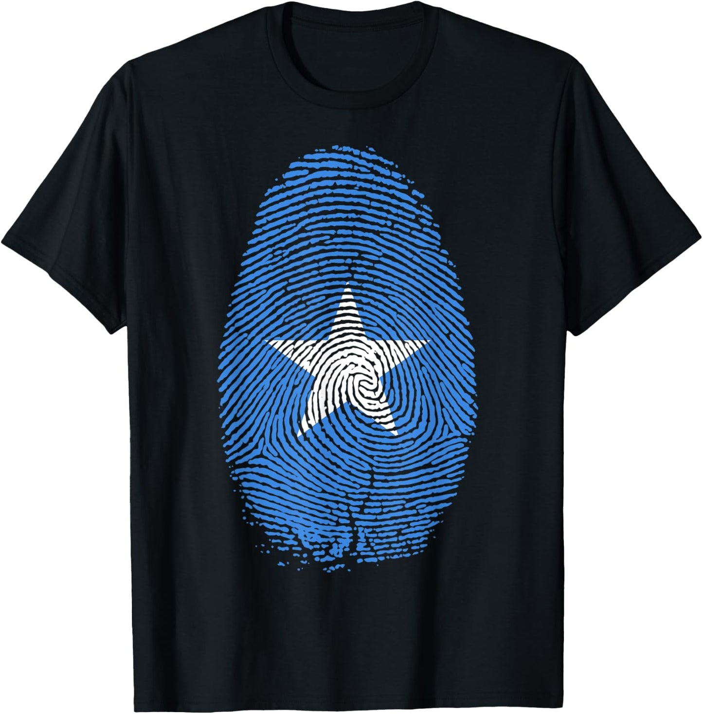 Somalia Flag Fingerprint It is in my DNA Gift Somalians T-Shirt - T-Shirt | Black