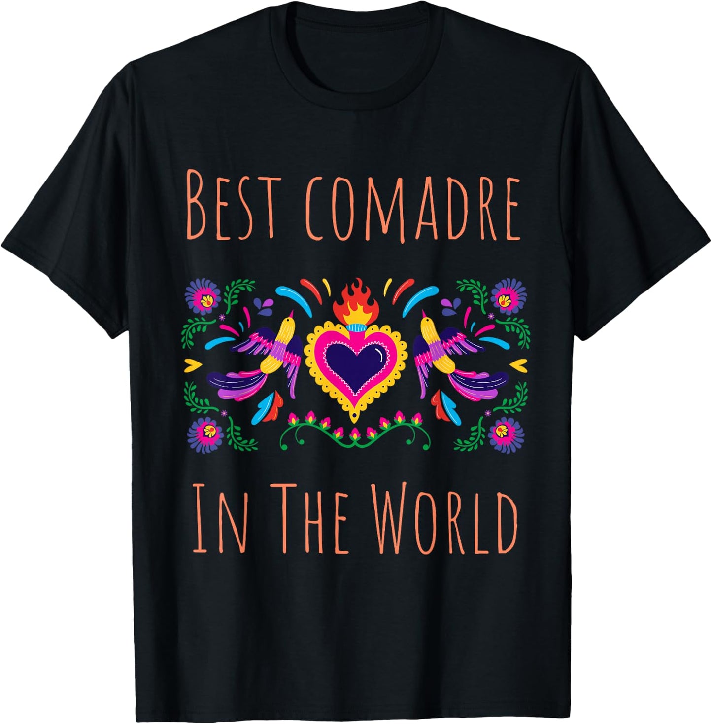 Regalos Para Best Comadre In The World Funny Spanish T-Shirt - T-Shirt | Black
