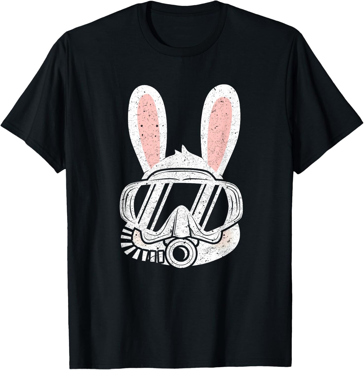Diving Easter Bunny funny Rabbit Mask Egg Dive design & Gift T-Shirt - T-Shirt | Black