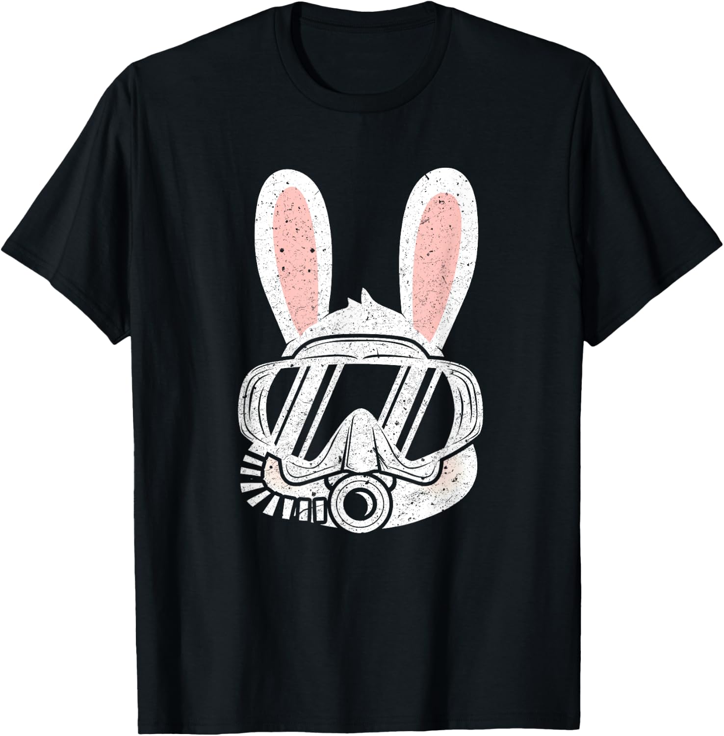 Diving Easter Bunny funny Rabbit Mask Egg Dive design & Gift T-Shirt - T-Shirt | Black
