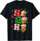 HO HO HO Golden retriever Funny Dog Christmas T-Shirt - T-Shirt | Black