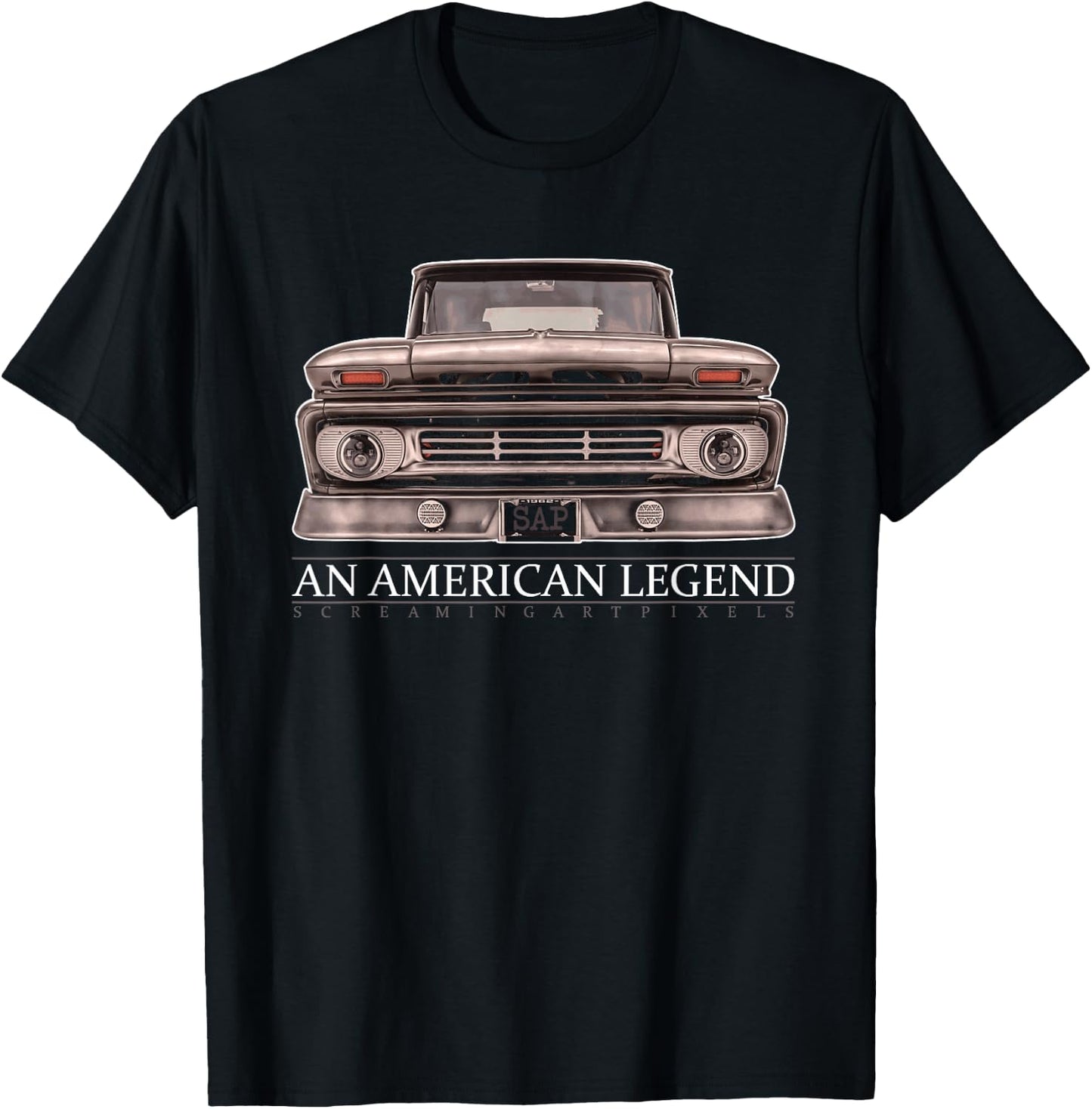 1962 Custom, C10 Truck, Classic C10 Truck Grille T-Shirt - T-Shirt | Black