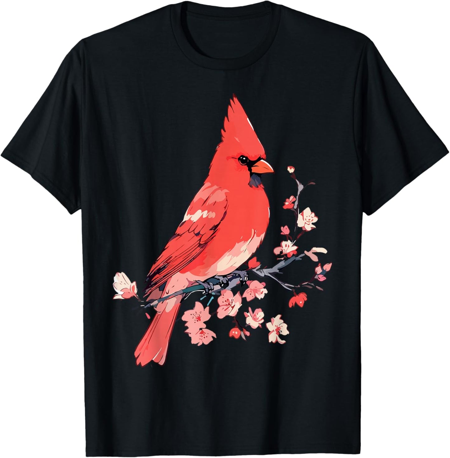 Cardinal bird. Nature's ruby. Beauty in red. T-Shirt - T-Shirt | Black