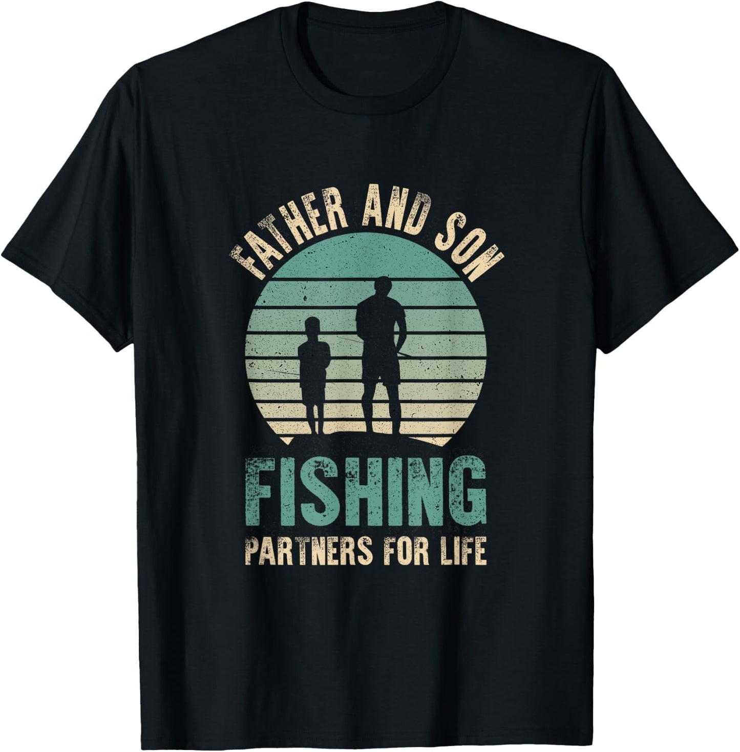 Father And Son Matching Fishing Outfit Family T-Shirt - T-Shirt | Black