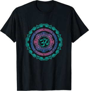 Yoga Mandala Om Symbol Buddha Yogi Gift T-Shirt - T-Shirt | Black