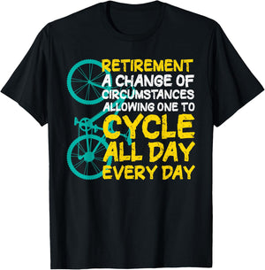Retirement Cycle Cyclist Bicycling T-Shirt - T-Shirt | Black