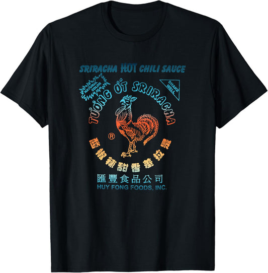 Vintage Funny Sriracha Hot Chili Sauce Gift T-Shirt - T-Shirt | Black
