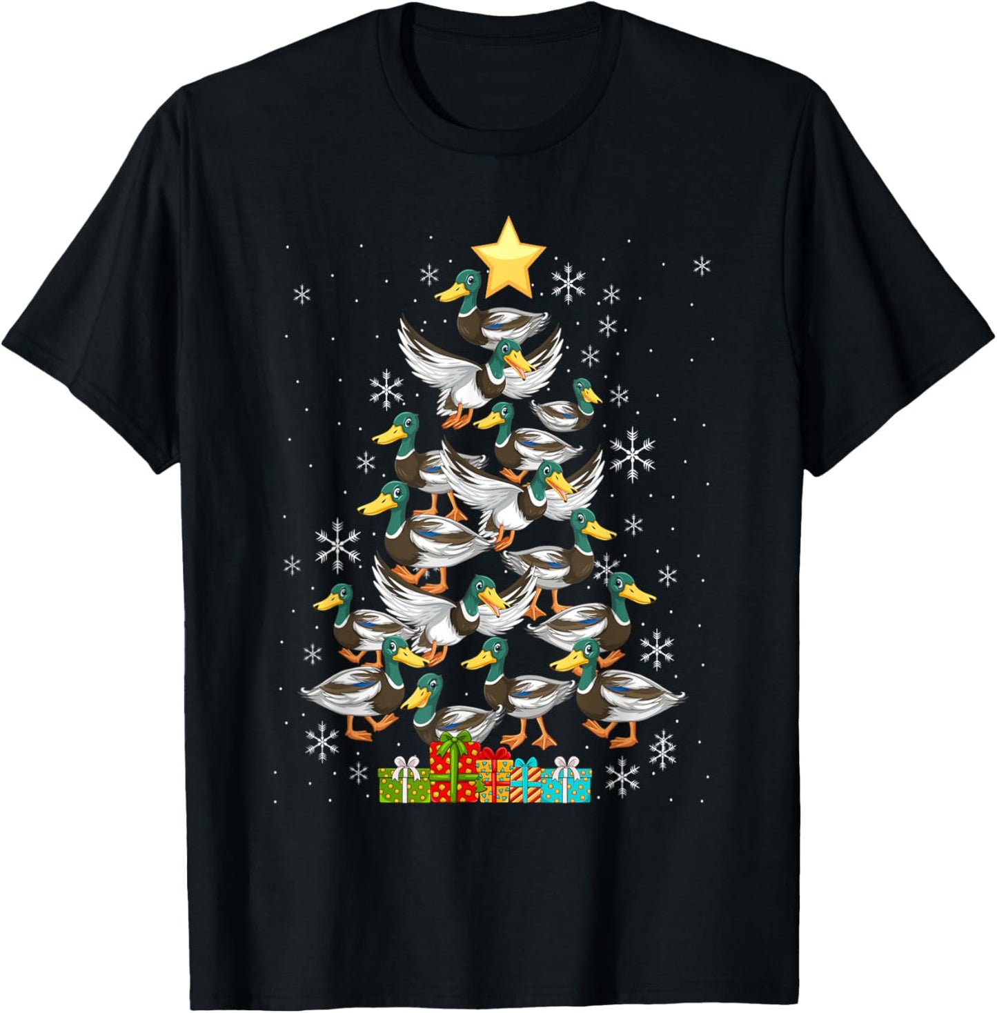 Mallard Duck Christmas Tree Costume Duck Lover T-Shirt - T-Shirt | Black