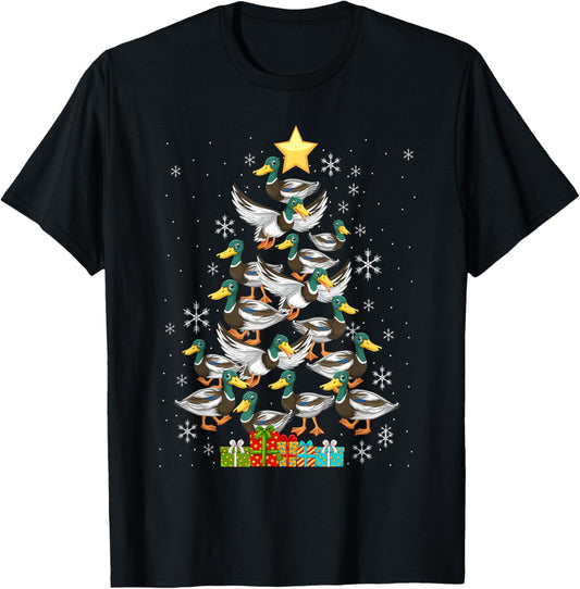 Mallard Duck Christmas Tree Costume Duck Lover T-Shirt - T-Shirt | Black