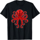 Octopus Mandolin Shirt Men Bluegrass Gifts Country Music T-Shirt - T-Shirt | Black