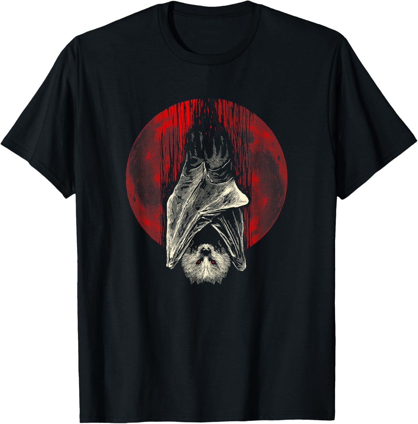 Bat Full Moon Pastel Goth Gothic Occult Wicca Men Women T-Shirt - T-Shirt | Black