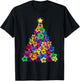 Hawaiian Christmas Hibiscus Flower Tree Hawaii Tropical xmas T-Shirt - T-Shirt | Black