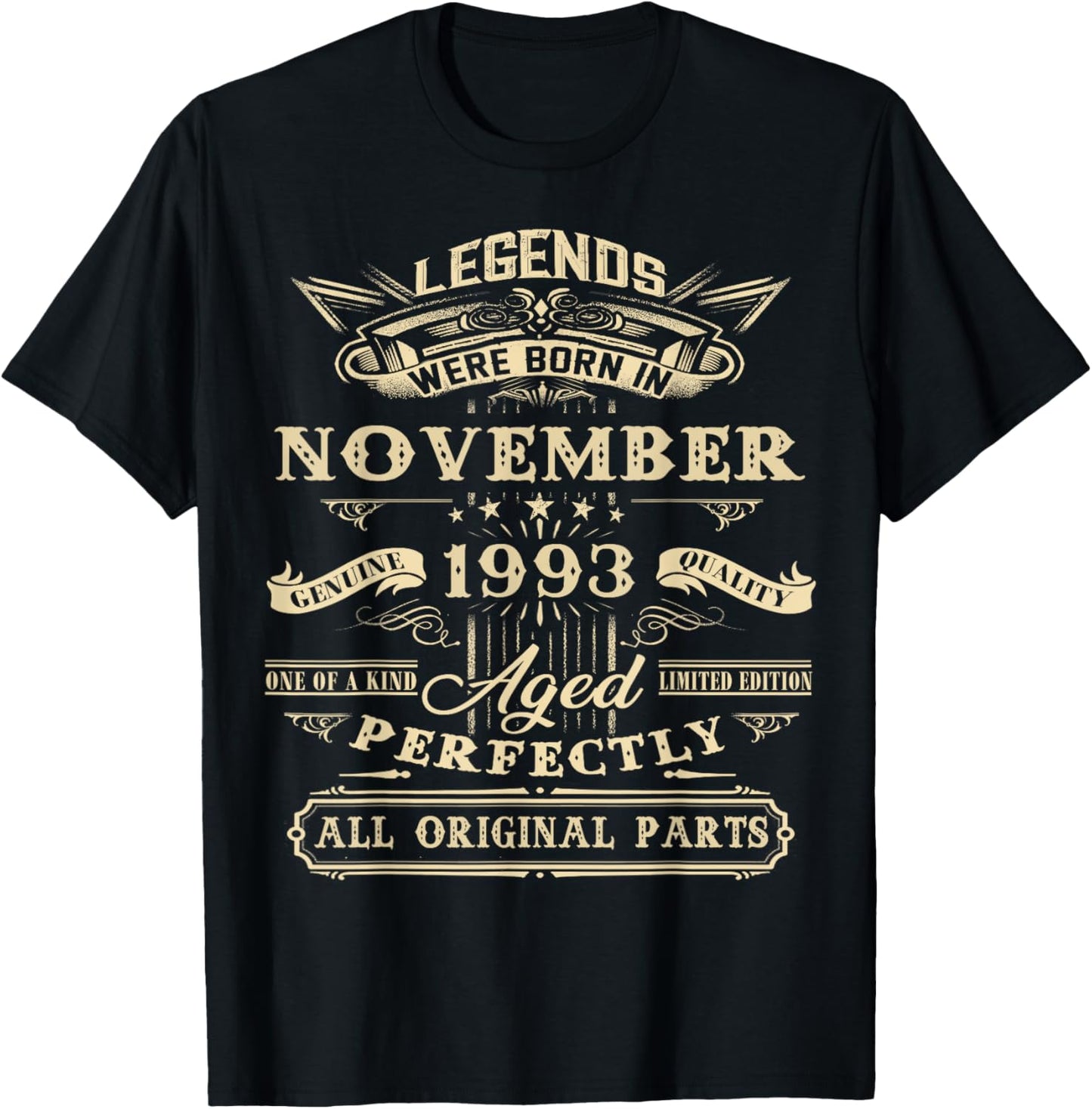 Legend Born In November 1993 30th Birthday 30 Years Old T-Shirt - T-Shirt | Black