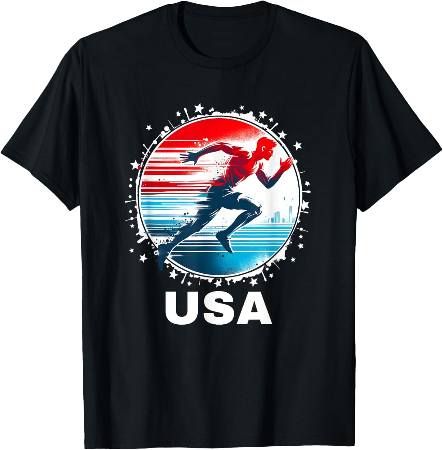 USA Team Track and Field Shirt Women Kids Track T-Shirt - T-Shirt | Black