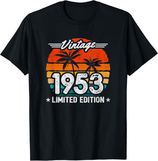 1953 Limited Edition - 1953 Birthday Year - Vintage 1953 T-Shirt - T-Shirt | Black