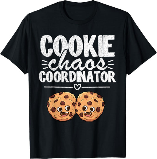 Cookie Chaos Coordinator Funny Scout Leader Cookie Dealer T-Shirt - T-Shirt | Black