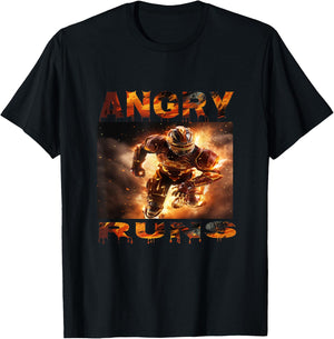 Angry Runs Good Morning Football Graphic T-Shirt - T-Shirt | Black