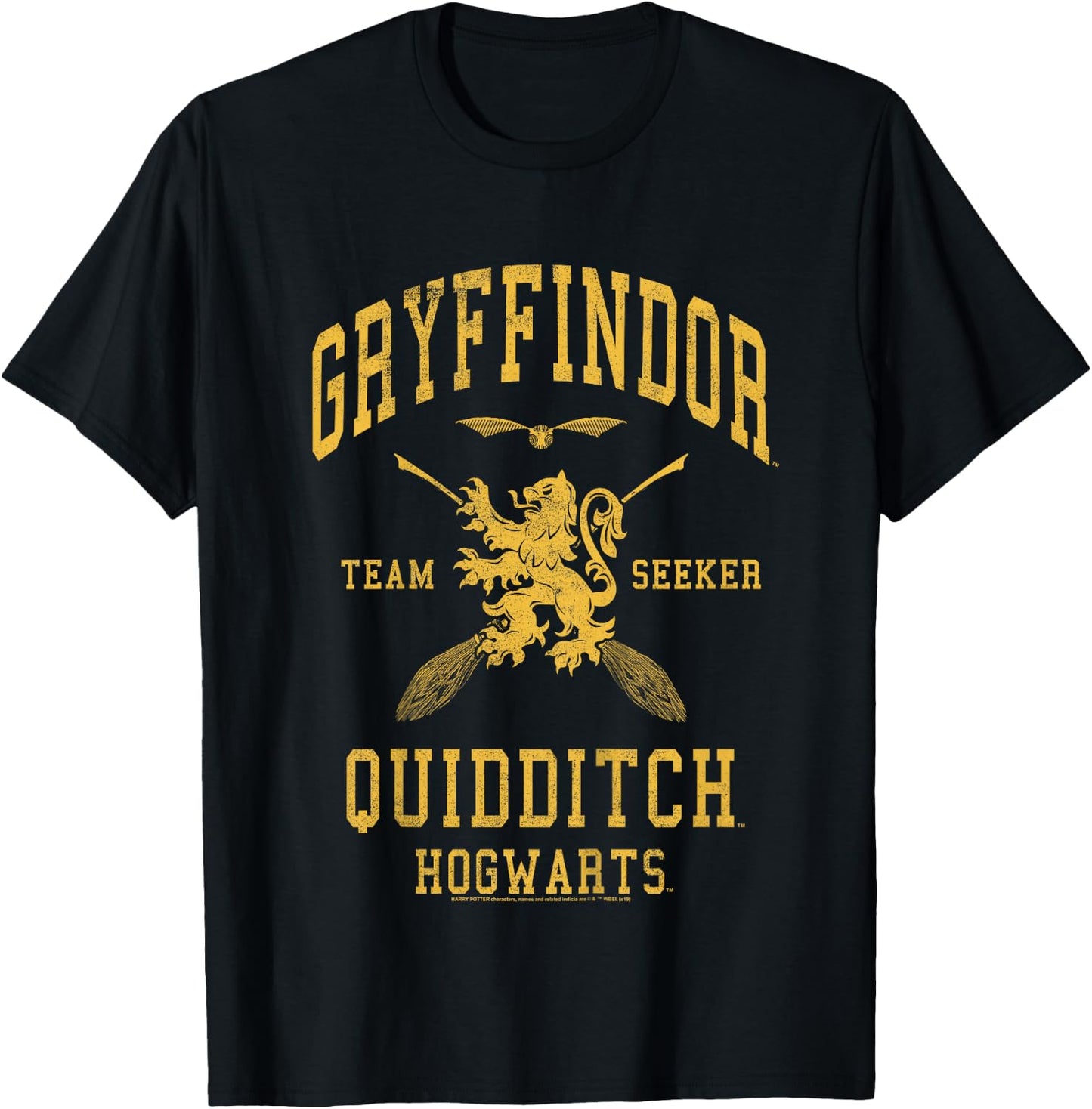Kids Harry Potter Gryffindor Team Seeker Text T-Shirt - T-Shirt | Black