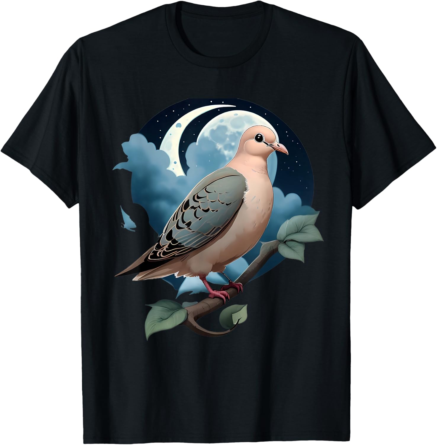 Vintage Style Mourning Dove T-Shirt - T-Shirt | Black