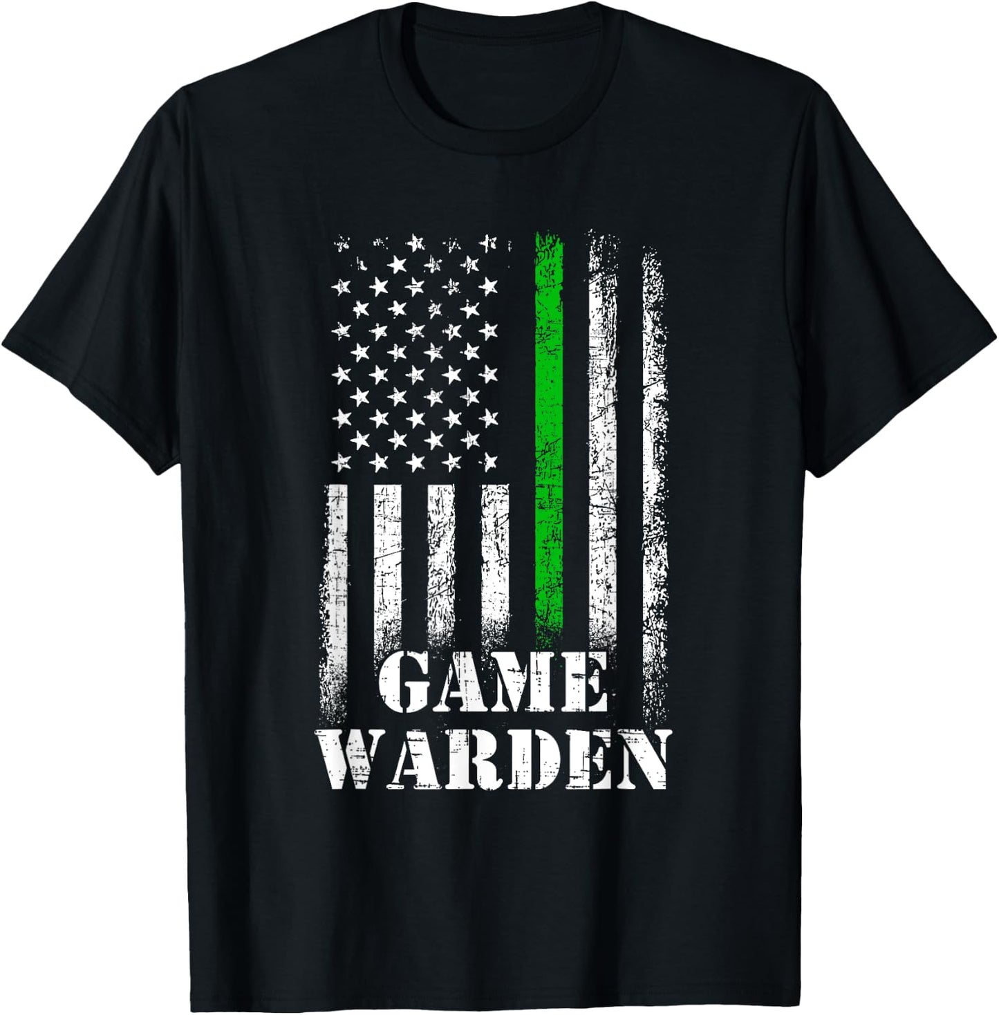 Game Warden American Flag, game warden Girls Kids Men T-Shirt - T-Shirt | Black