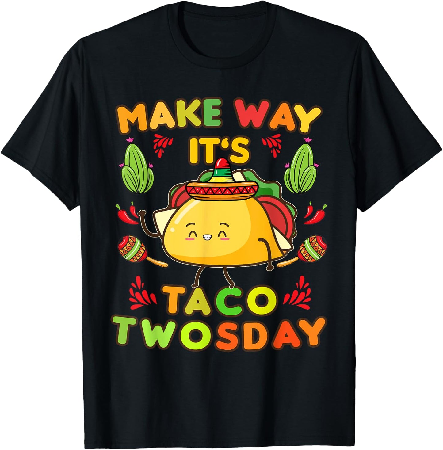 Taco Twosday Birthday Party 2nd Birthday party Taco Twosday T-Shirt - T-Shirt | Black