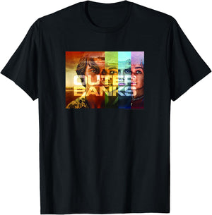 Outer Banks Character Panels Poster T-Shirt - T-Shirt | Black