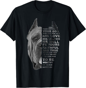 He is Your Friend Your Partner Your Dog Cane Corso Dogs Gift T-Shirt - T-Shirt | Black