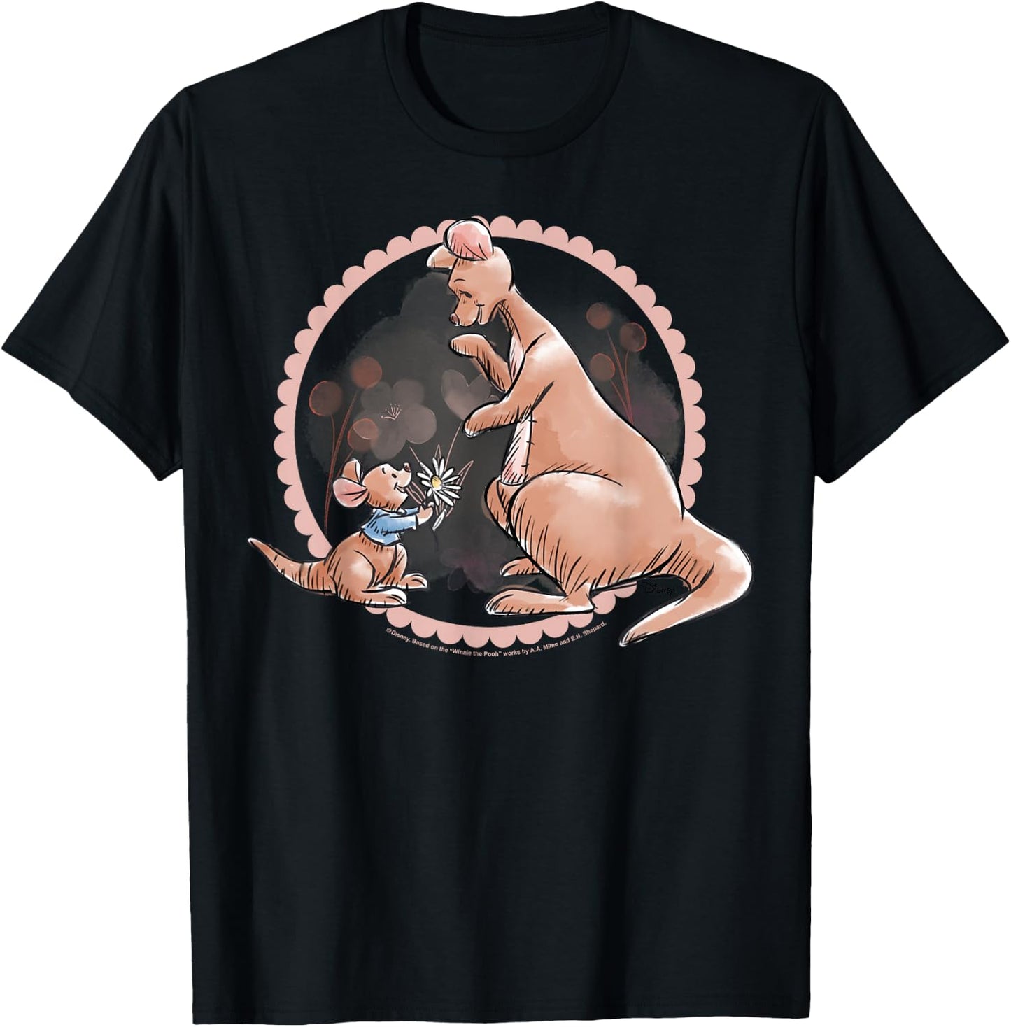 Winnie The Pooh - Kanga and Roo T-Shirt - T-Shirt | Black
