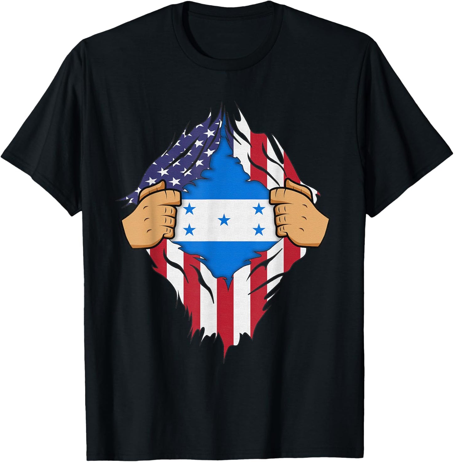 HONDURAN FLAG HONDURAS Men Women Kids Gift T-Shirt - T-Shirt | Black