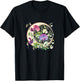 Sweet Pea Flowers illustration Sweet peas T-Shirt - T-Shirt | Black