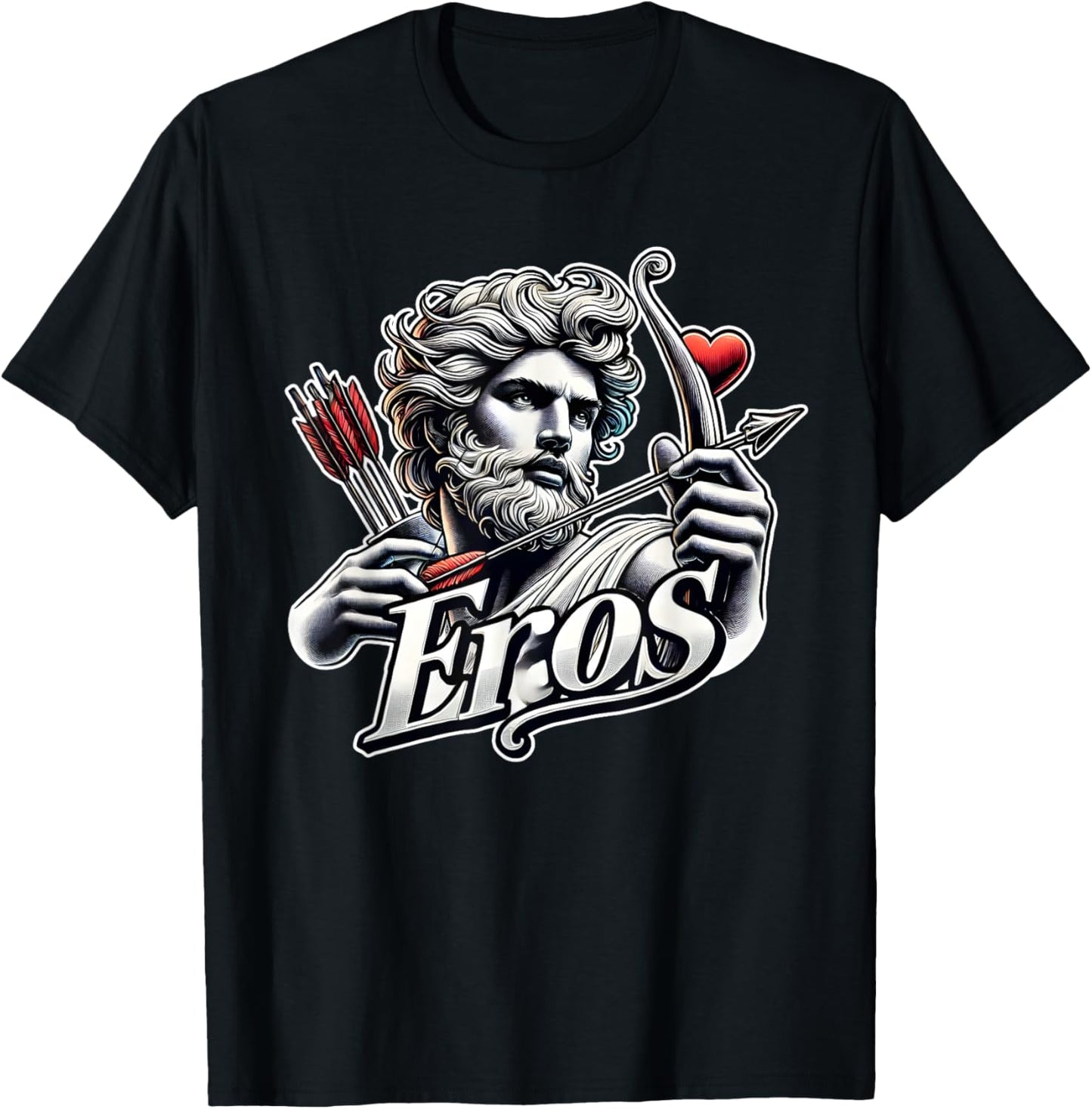 Eros Greek God of Love Mythology Ancient Greece T-Shirt - T-Shirt | Black