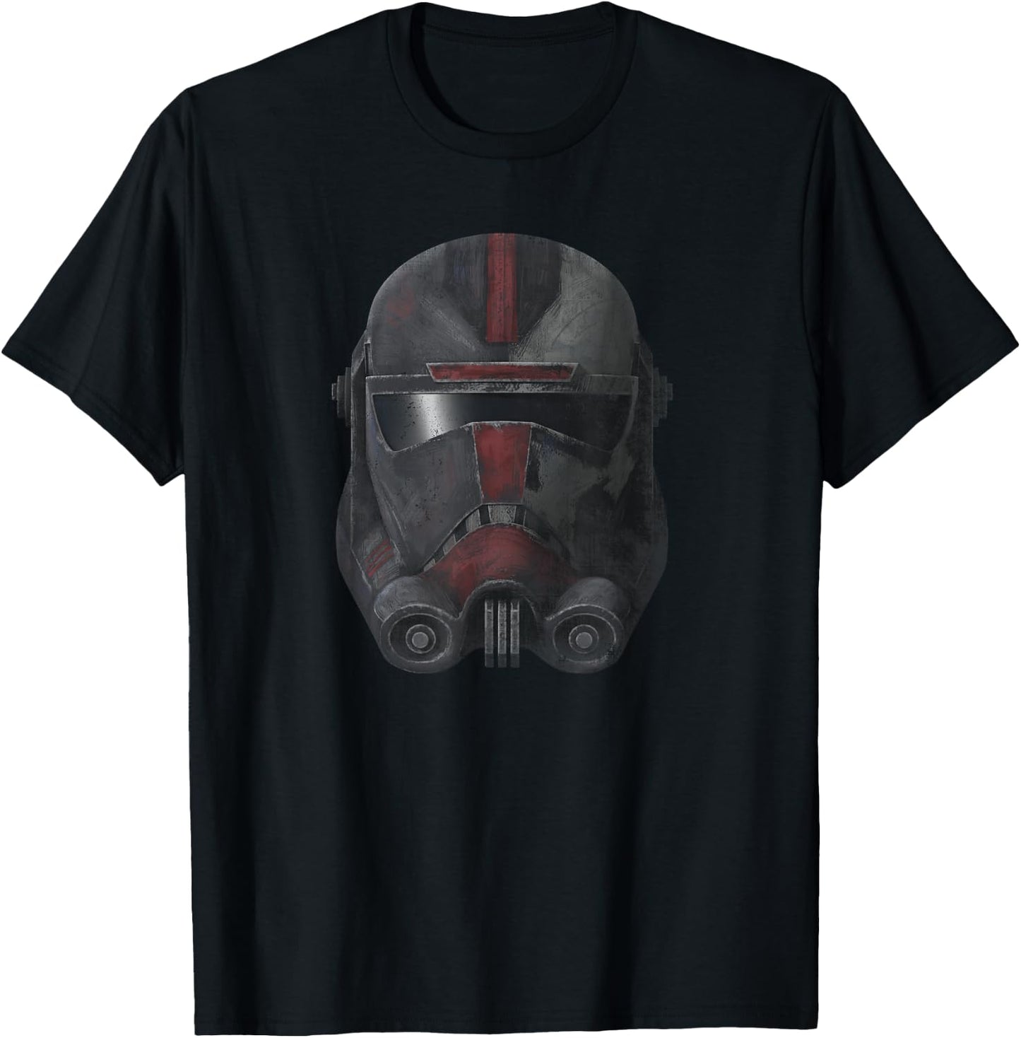 Star Was The Clone Wars The Bad Batch Hunter Helmet T-Shirt - T-Shirt | Black