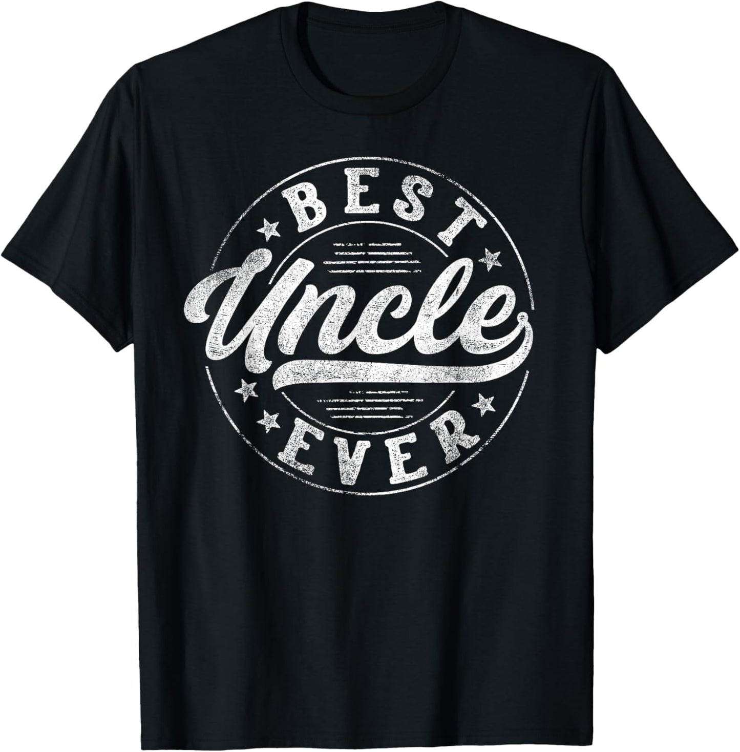 Best Uncle Ever Father's Day Uncle Gifts Vintage Emblem T-Shirt - T-Shirt | Black