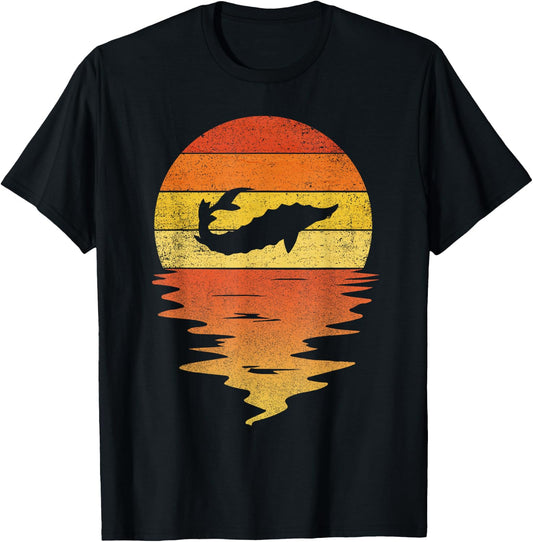 Sturgeon shirt retro sunset 70s vintage Sturgeon T-Shirt - T-Shirt | Black