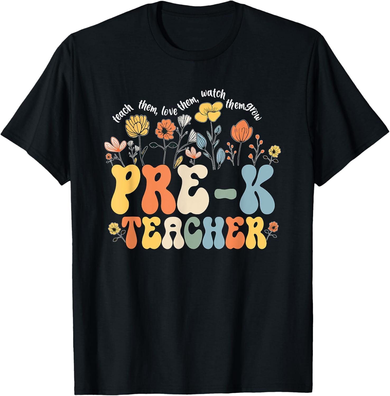 Pre-k Teacher Appreciation Teaching Wildflowers Women T-Shirt - T-Shirt | Black