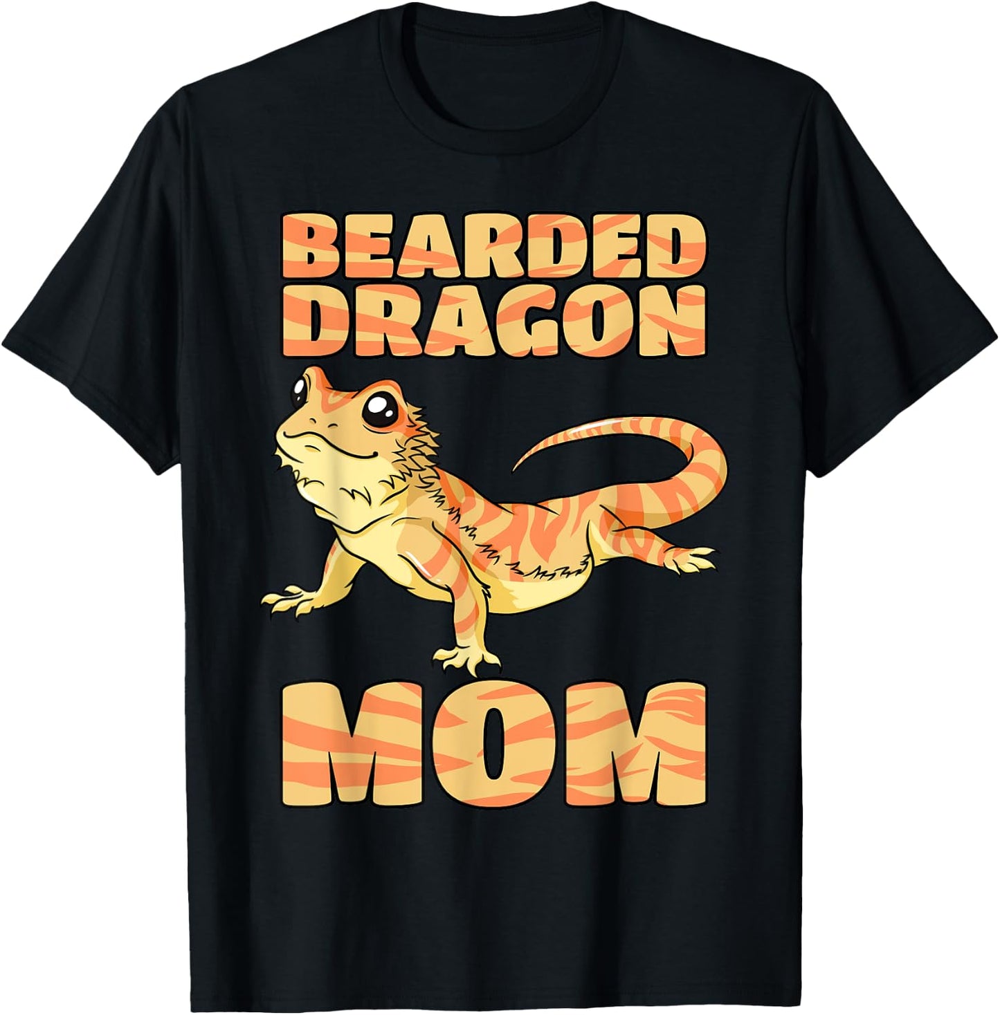 Bearded Dragon Mom Gecko Lizard Reptile Pet Mother's Day T-Shirt - T-Shirt | Black