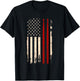 Vintage Drum Sticks American Flag Funny Drummer Gift T-Shirt - T-Shirt | Black