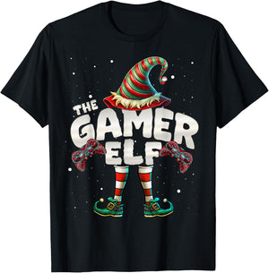 I'm The Gamer Elf Family Matching Group Christmas T-Shirt - T-Shirt | Black