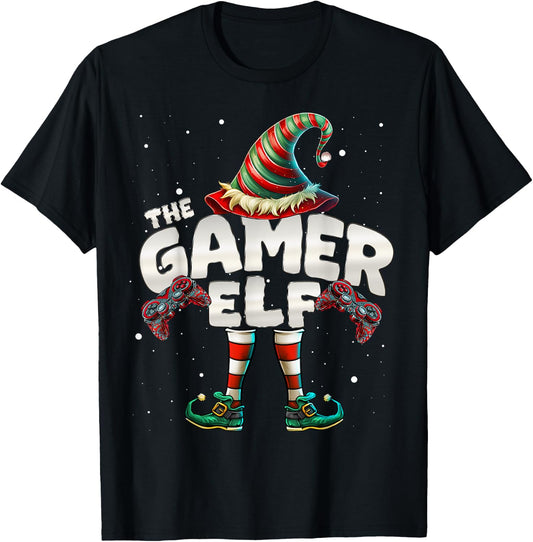 I'm The Gamer Elf Family Matching Group Christmas T-Shirt - T-Shirt | Black