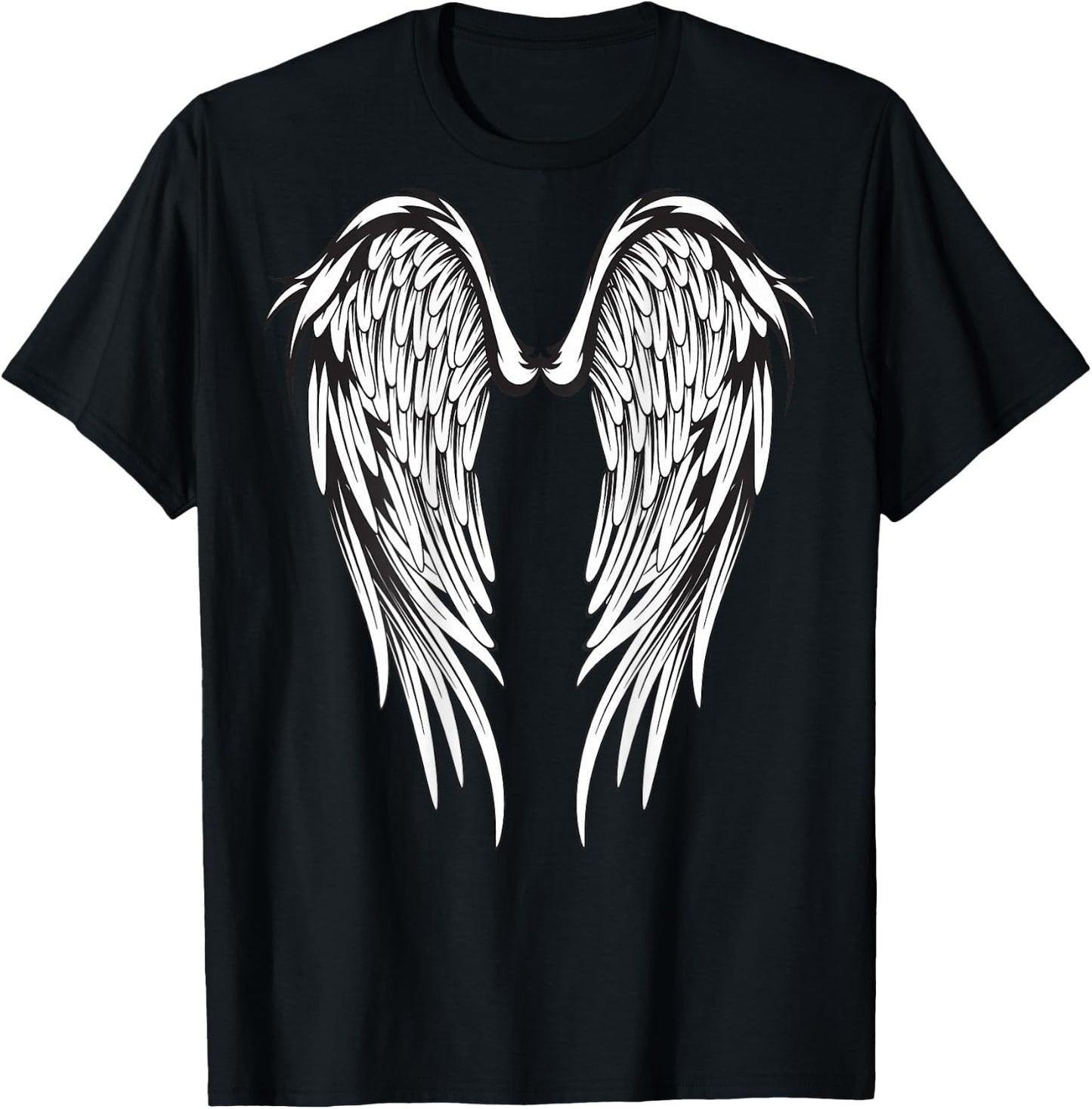 Wings #2 On The Back Side Angel T-Shirt - T-Shirt | Black