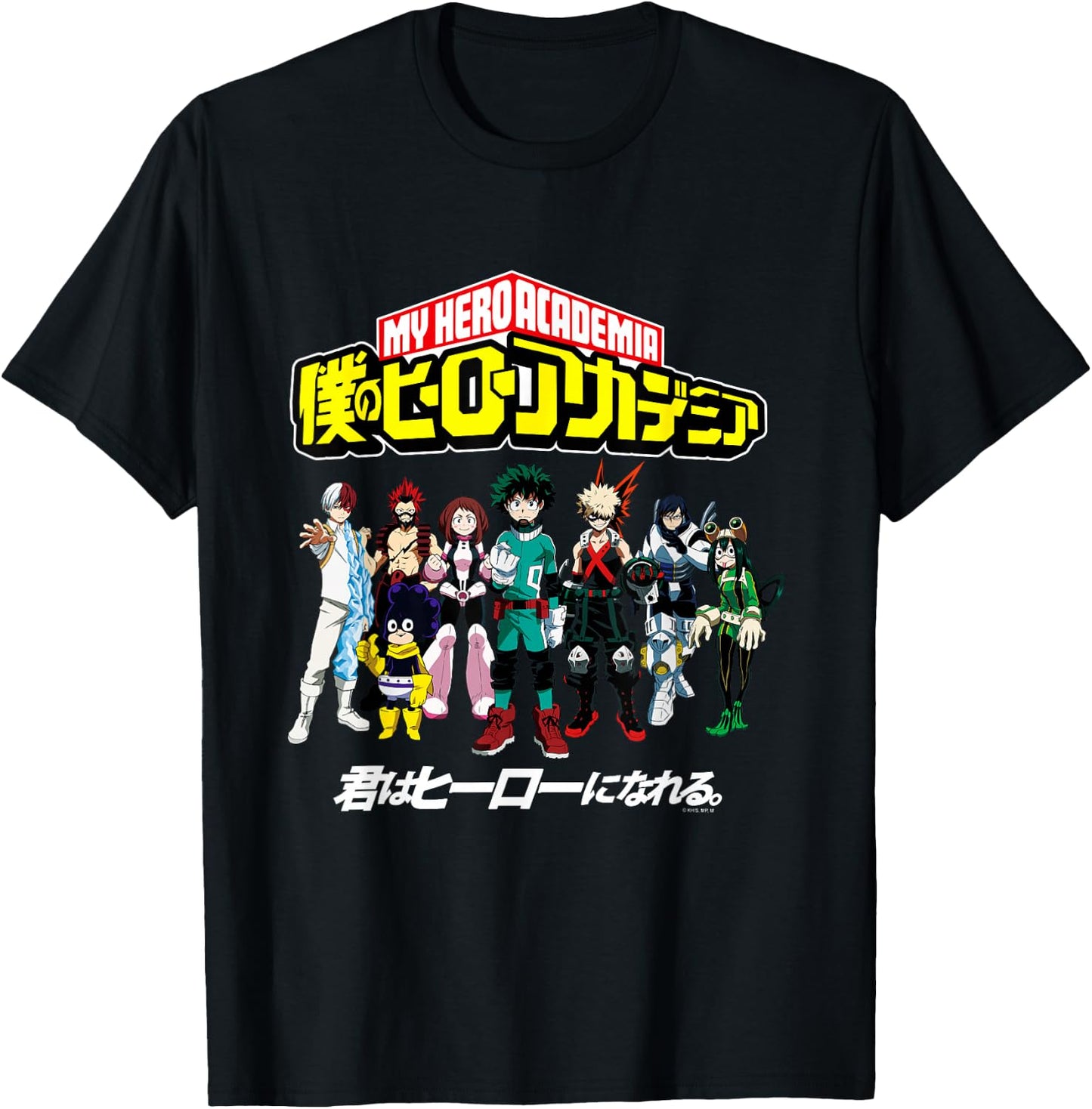 My Hero Academia Class 1A Group Shot Anime T-Shirt - T-Shirt | Black