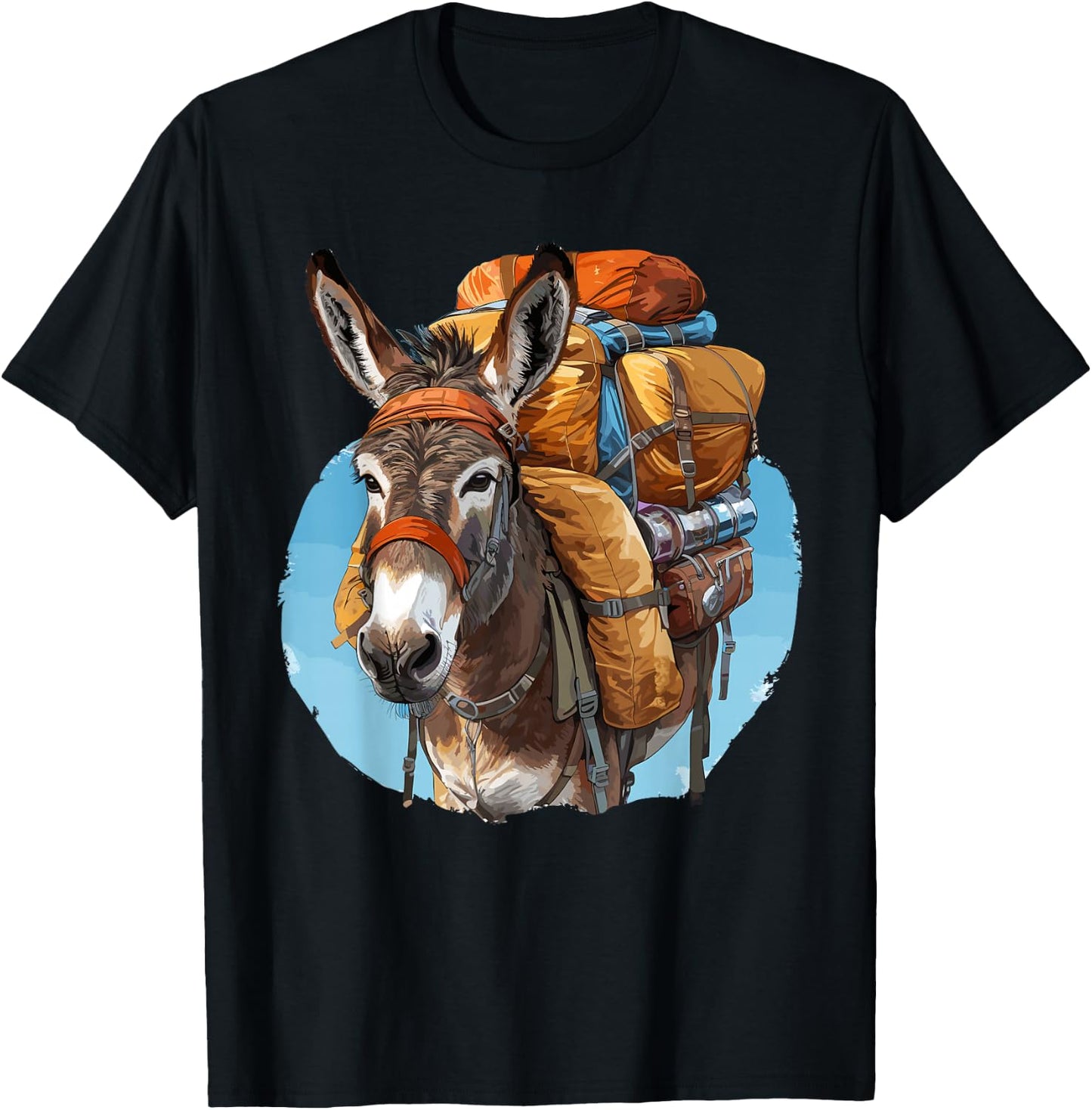 Donkey Mules Pack Mule Hiking T-Shirt - T-Shirt | Black