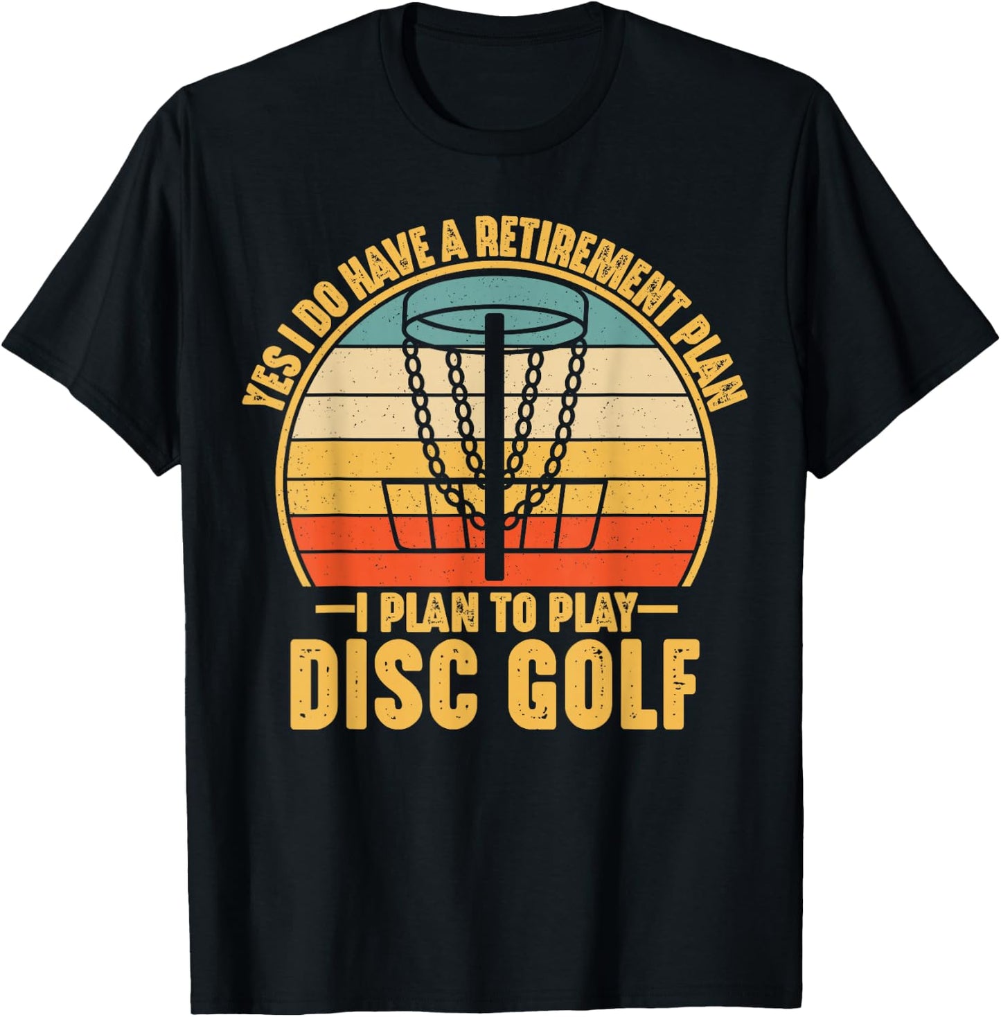 Retirement Gifts for Disc Golfers Funny Disc Golf Sport T-Shirt - T-Shirt | Black