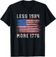 Less 1984 More 1776 Free Speech Vintage Grunge Flag July 4th T-Shirt - T-Shirt | Black