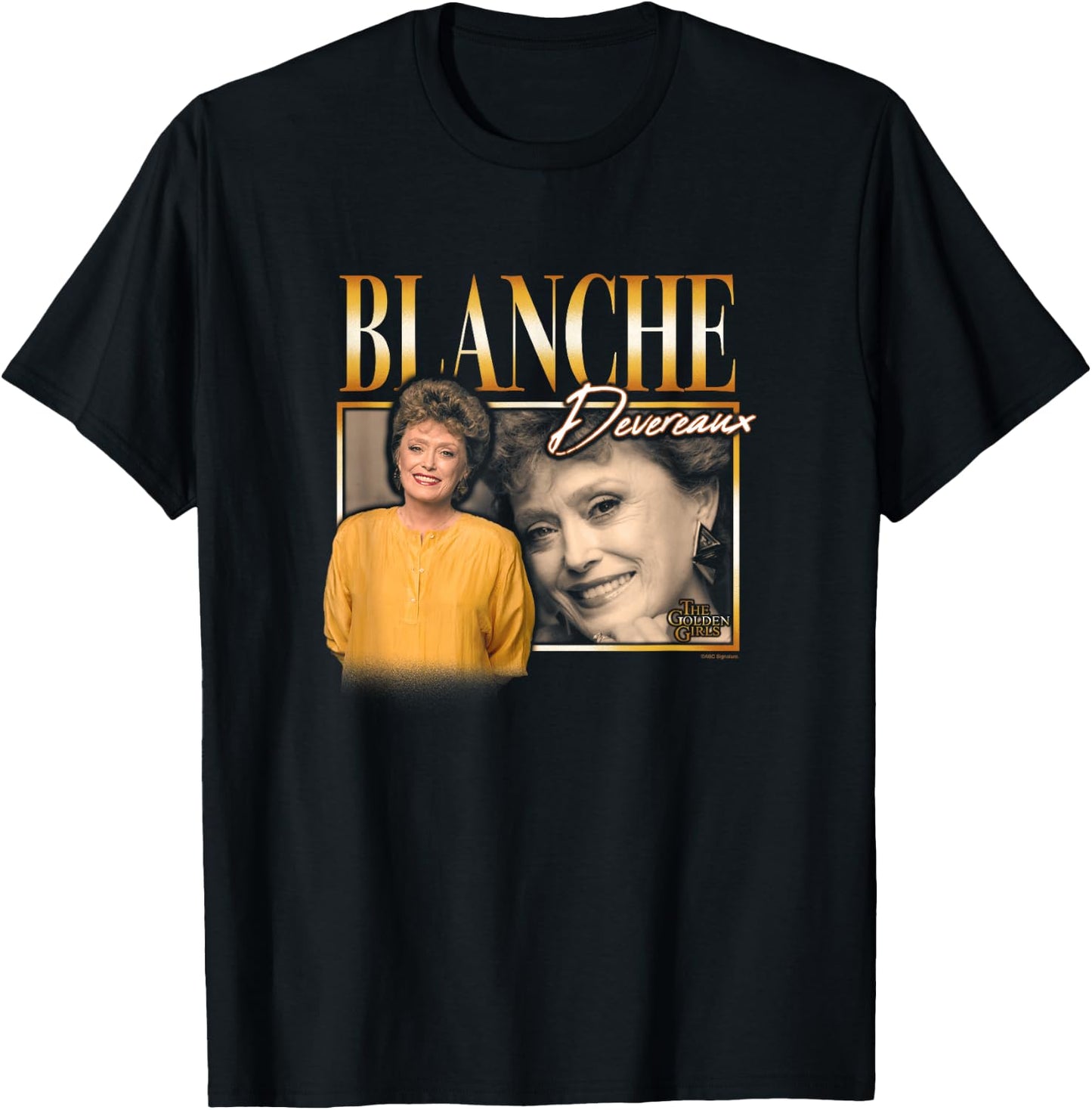 The Golden Girls Iconic Blanche Devereaux 90s Retro Portrait T-Shirt - T-Shirt | Black