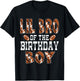 Lil Bro Of The Birthday Boy Football Brother First Bday T-Shirt - T-Shirt | Black