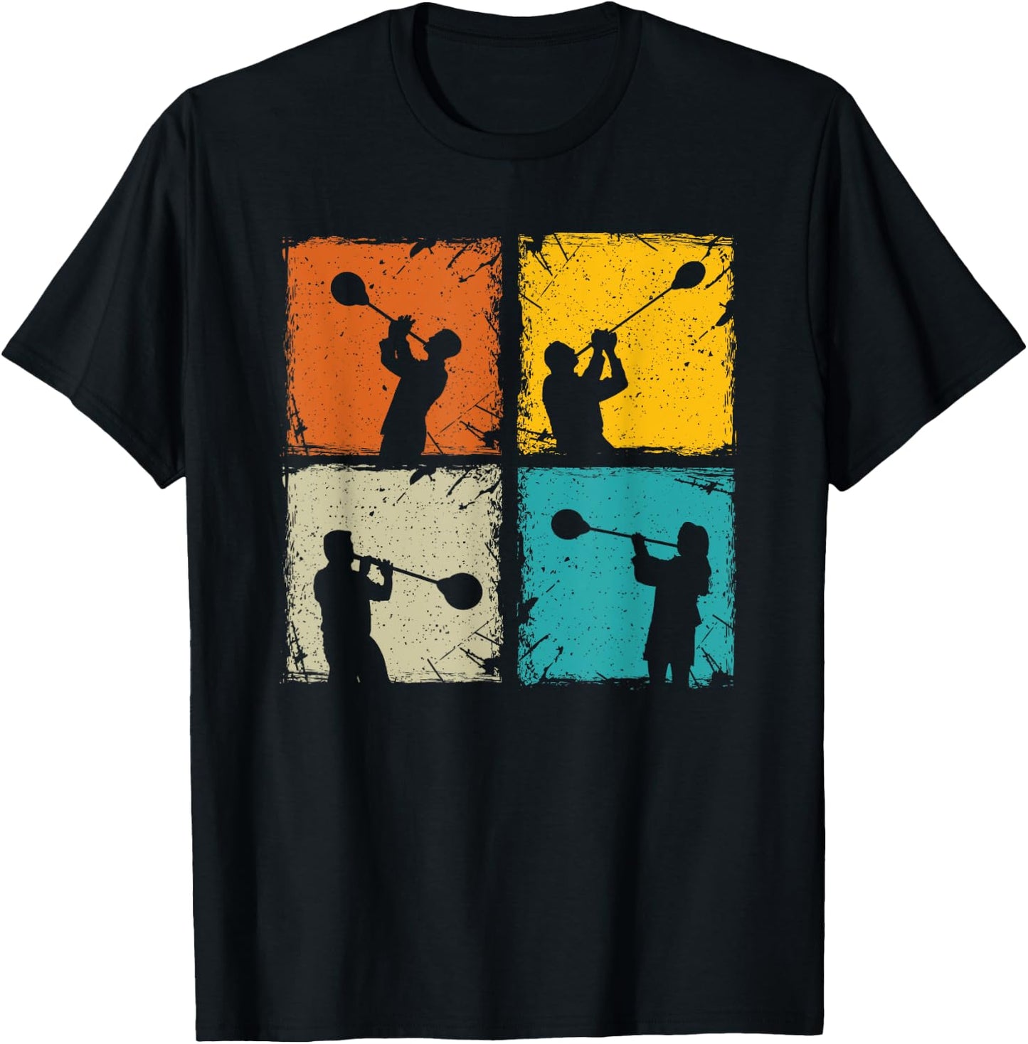 Glass blowing retro squares glassworking - glass blower gift T-Shirt - T-Shirt | Black