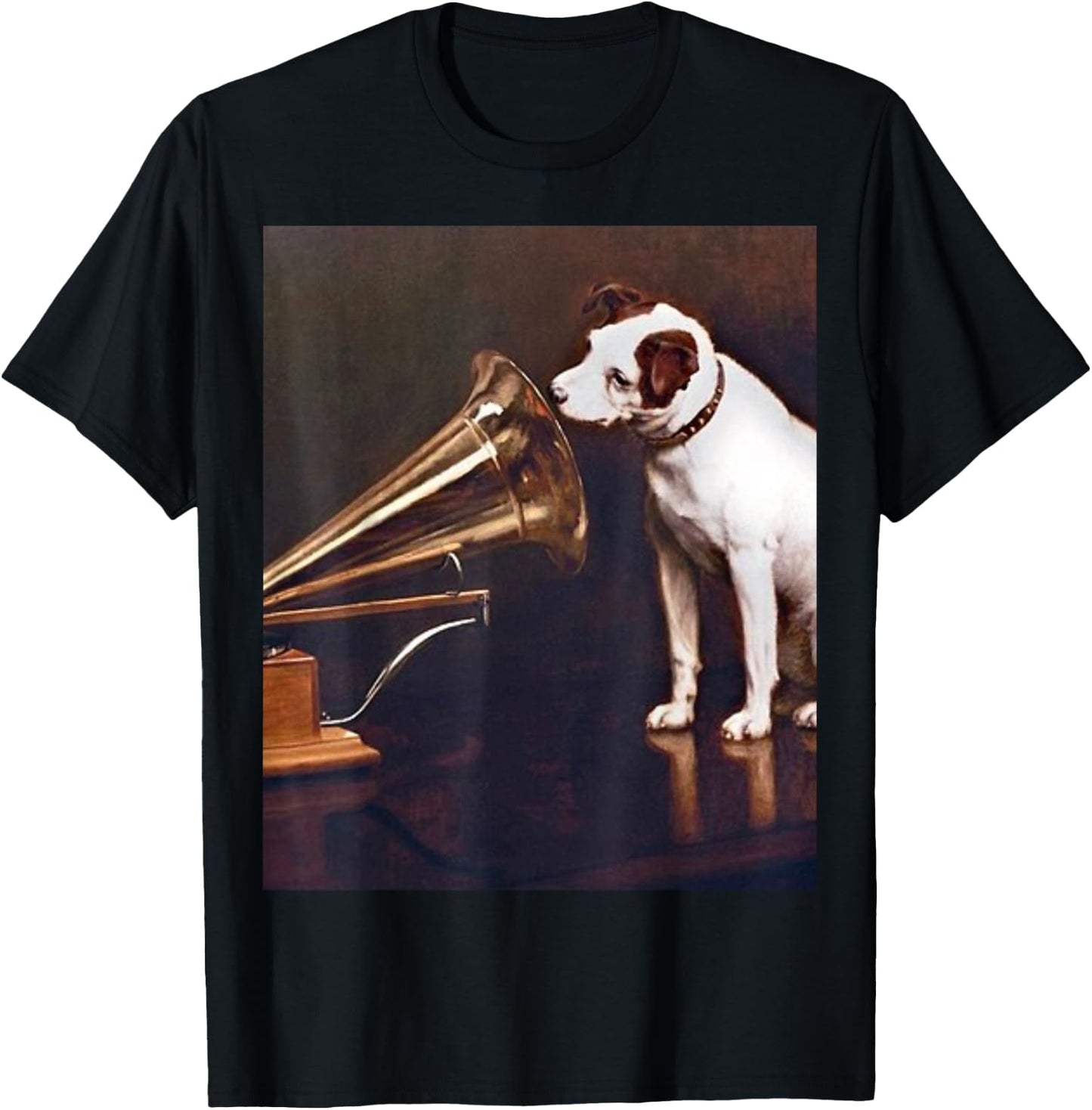 Nipper The RCA His Masters Voice Dog T-Shirt - T-Shirt | Black