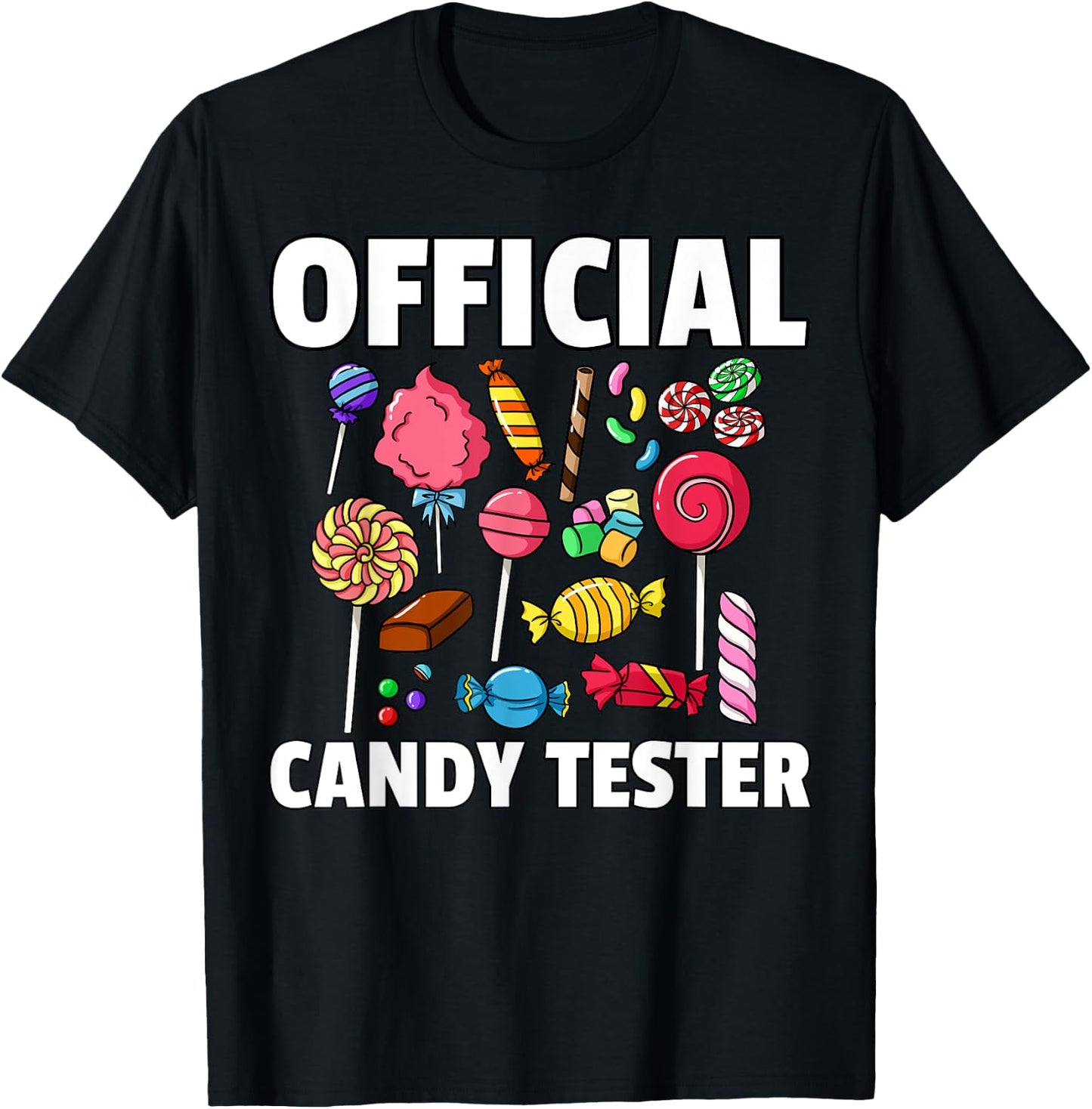 Candy Tester Lollipop Sweets Gift Halloween Kids T-Shirt - T-Shirt | Black