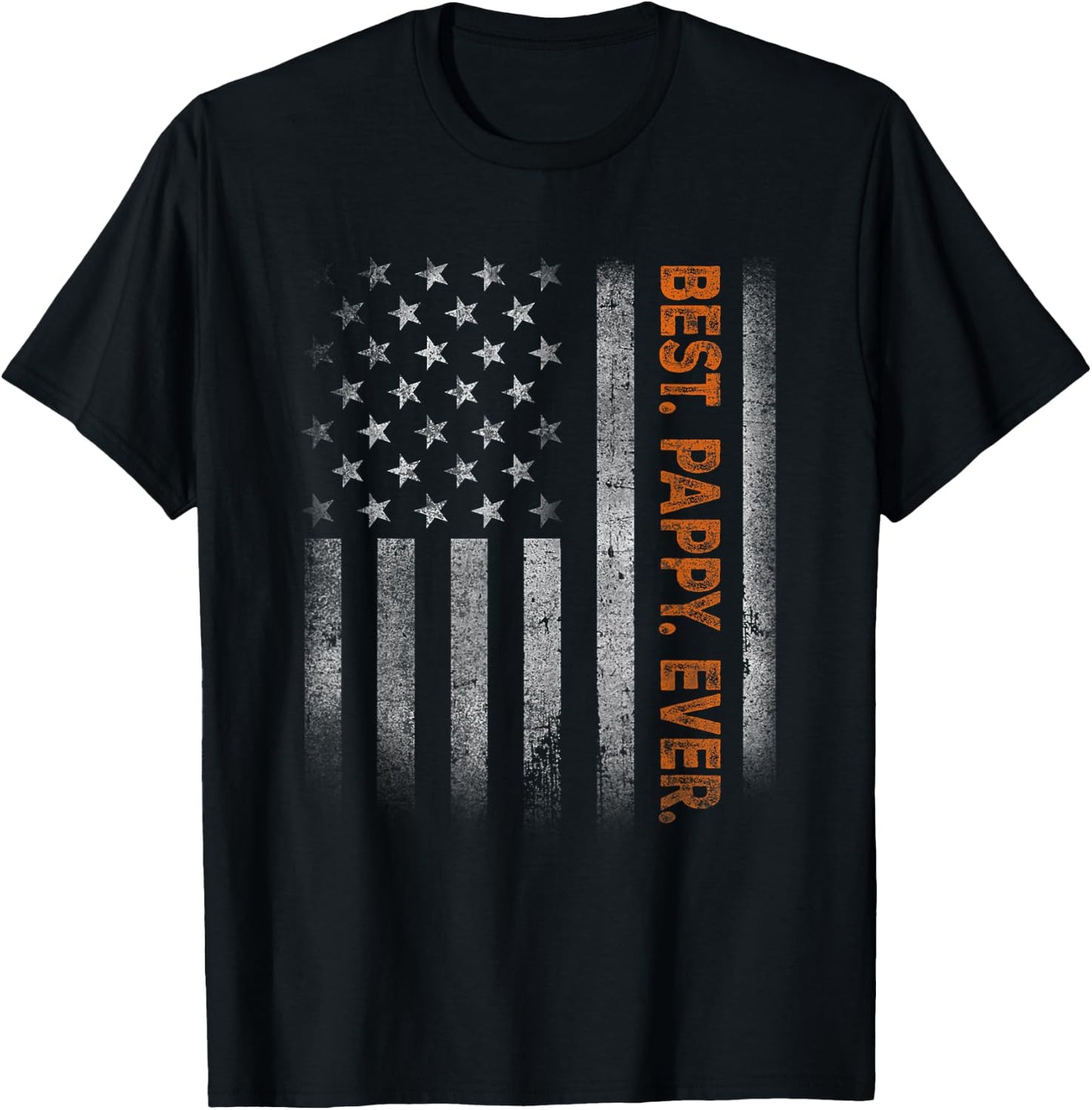 Pappy American Flag Father's Day For Pappy From Daughter T-Shirt - T-Shirt | Black